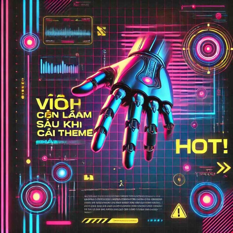 Những điều thực hiện sau khi cài theme